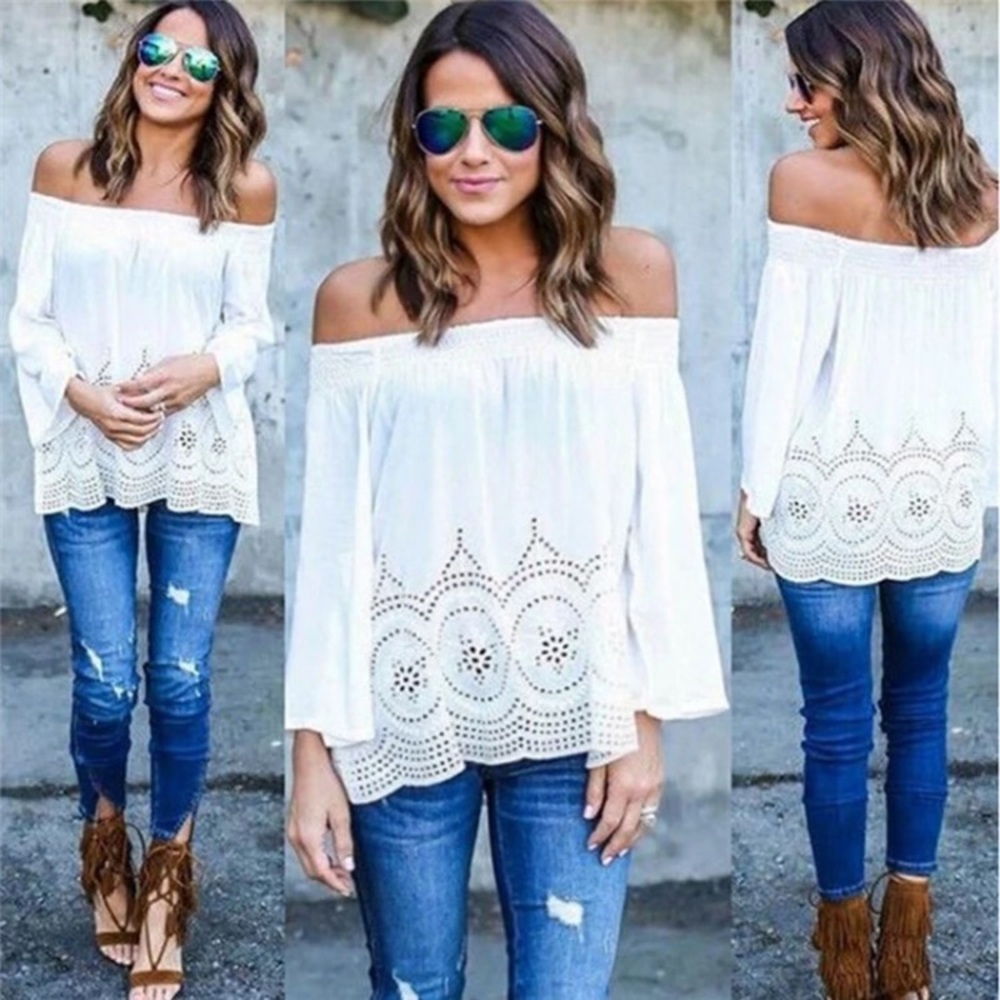 Off-Shoulder White Top